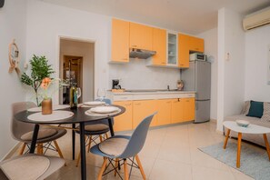 Dining area and kitchen