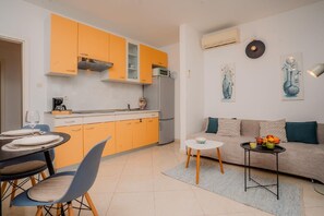 Dining area and kitchen