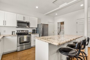 Fully stocked kitchen