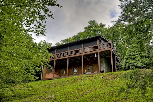 View of Sugar Creek Retreat from the creek