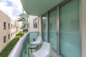 Balcony, Chair, Furniture, Door
