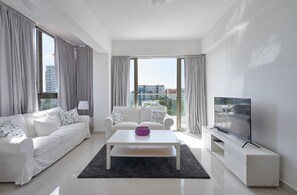 Stylish Master Living Room and Balcony