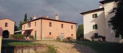 The guesthouse where the apartment is placed in