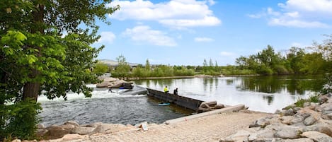 Surfing on the River at Boise's  Whitewater Park!