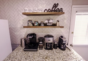 Fully equipped coffee bar!