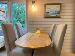 Dining table with new chairs