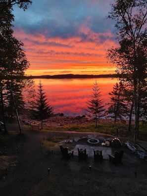 Stunning sunrise as seen from the deck