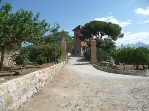 External view of the building. entrance to the villa