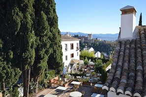 View to the Alhambra from roof terrace