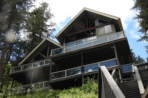 3 large balcony's and a staircase leading right to the beach 