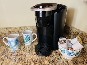 Great way to start you day! Keurig Coffeemaker with K-cups!