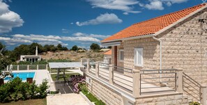 External view of the building. Property of a villa Lilin San
