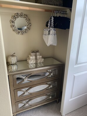 Dresser for your clothing, There are 2 dressers in the room for your use!