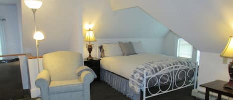 The Queen Size Bed Area in the Master Suite: the Entire Top Floor