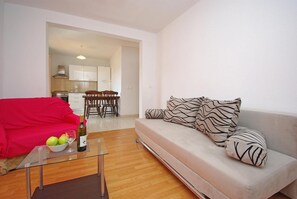 kitchen & living room