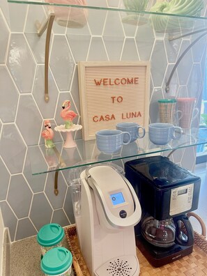 Casa Luna features choices for your coffee needs!