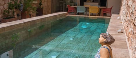 Water, Swimming Pool, Azure, Wood, Building, Flooring, Floor, Leisure, Wall, Plant