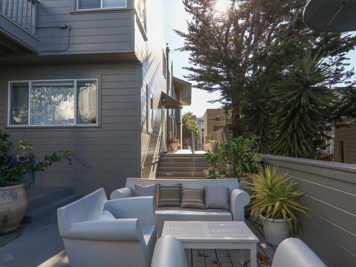 W/ outdoor space and private entry, the home is an ideal self-contained shelter.