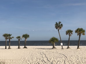 View of the beach. 