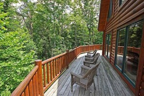 Deck facing the woods