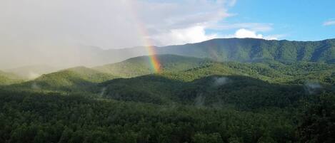 View from porch - sometimes you see a rainbow!