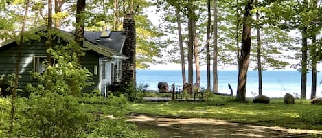 Entrance to Stoney Point Cottage with it's endless views of Lake Erie
