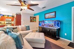 Ceiling Fan, Furniture, Living Room, Room, Indoors