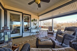 Spacious wrap around porch (back)