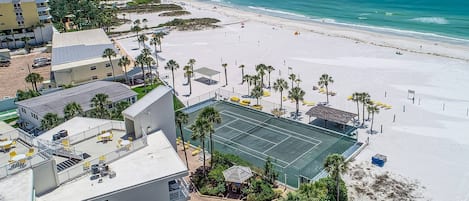 House of Sun on Crescent Beach has a private tennis court on the beach! Much more too......