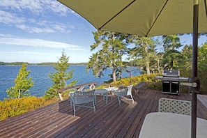 Main House Deck looking north to head of Somes Sound. Big deck.