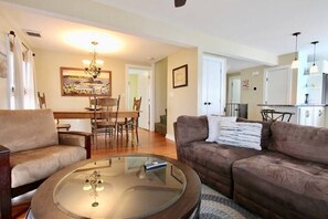Open layout. Living and dining area. 