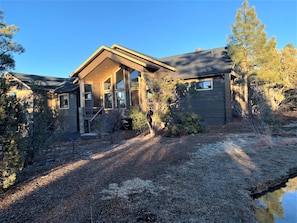 cabin near the pond