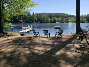 View from sliding glass door on lower level. 