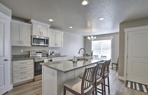 Kitchen in one of the units