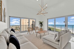 Beach view directly from your living area!