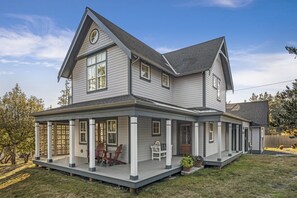 The Cottage on Cedar Street; view of main entry to 2-story cottage