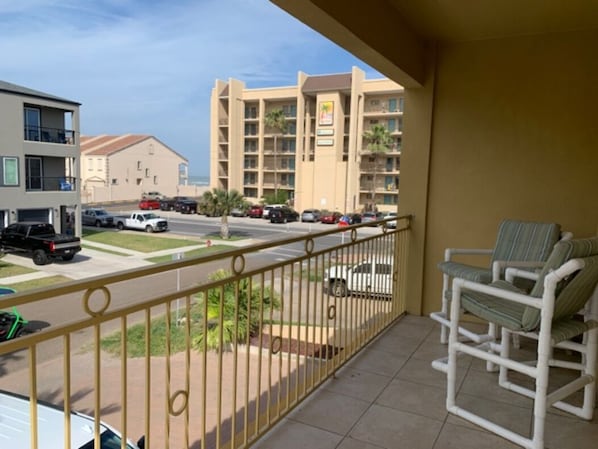 Front Balcony View/ steps from beach access #21 Good Hope