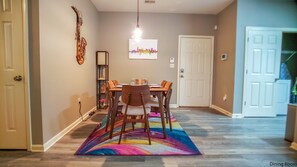 Enjoy a home cooked meal or take out: There are plenty of plates, bowls, etc.