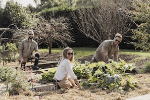 Our team working the seasons in our Terrara Artisan produce garden