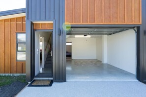 Internal access garage with remote.  