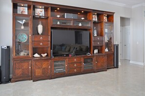 Enjoy a movie night on your large screen tv with surround sound.