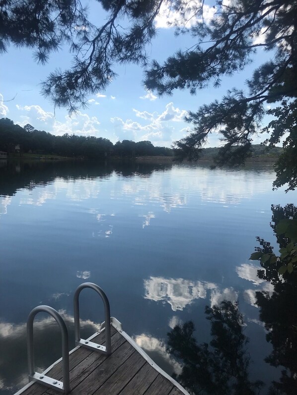 Beautiful view of the lake from dock