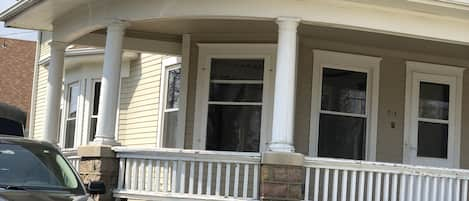 Exterior of home with wraparound porch 