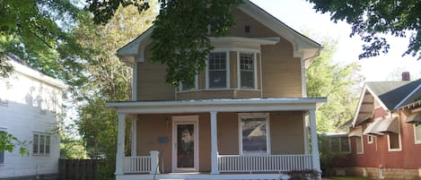 Historic home on brick paved street