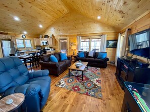 Living Room with Electric Fireplace