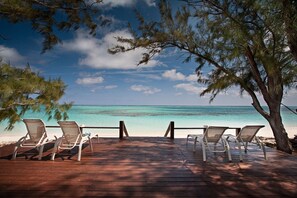 Enjoy the gentle trade breeze on the deck