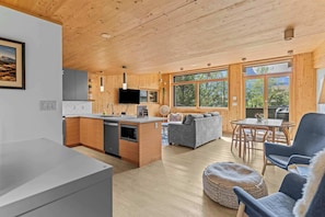 Plenty of space for all in the open plan kitchen, living and dining room