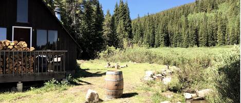 Open space is abundant at The creek side cabin