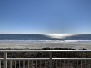 View from the private balcony to enjoy the relaxation of the ocean sounds. 