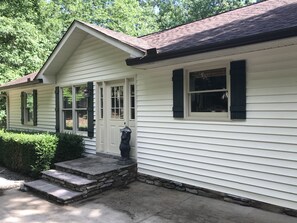 Front of house. Only two levels.. Ranch on a finished basement. 